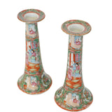 Rose Medallion Candle Stick Pair